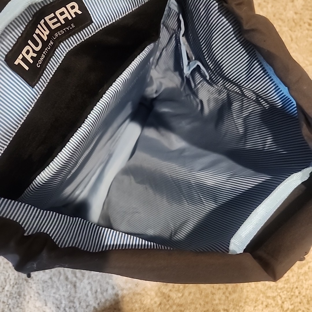 TRUWEAR Laptop Travel Backpack Grey One Size Fits All Adjustable Drawstring