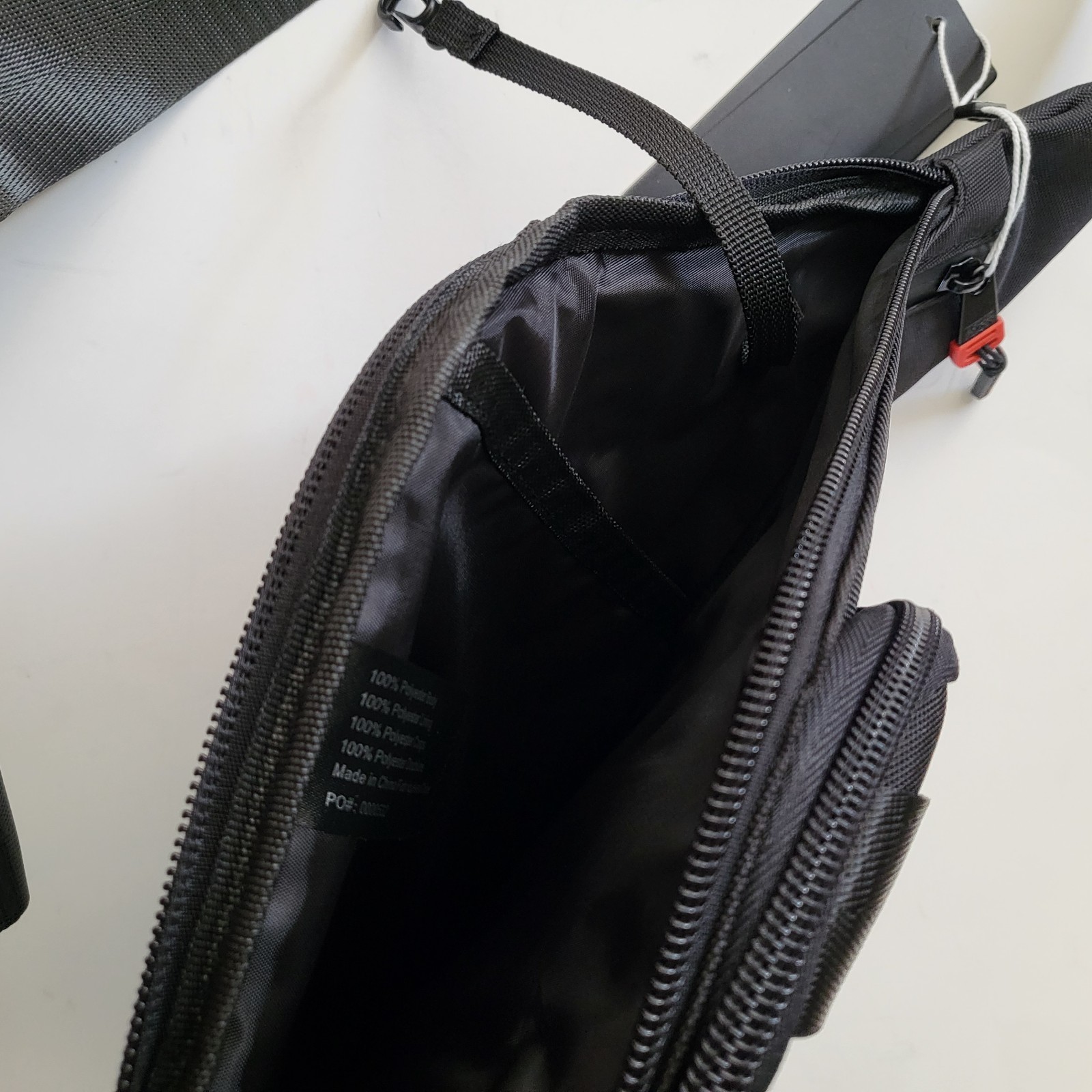 True Religion Wennington Sling Bag X-body Logo Black Faux Leather Bag