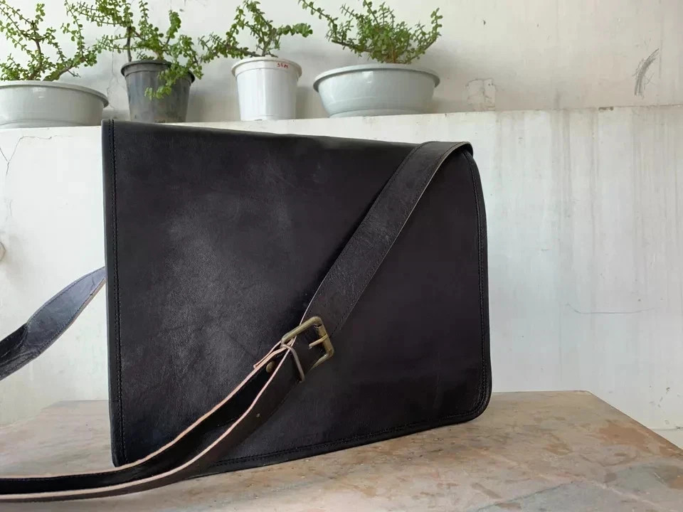 Vintage Brown Pro Max Leather Laptop Satchel Messenger Bag for Men New