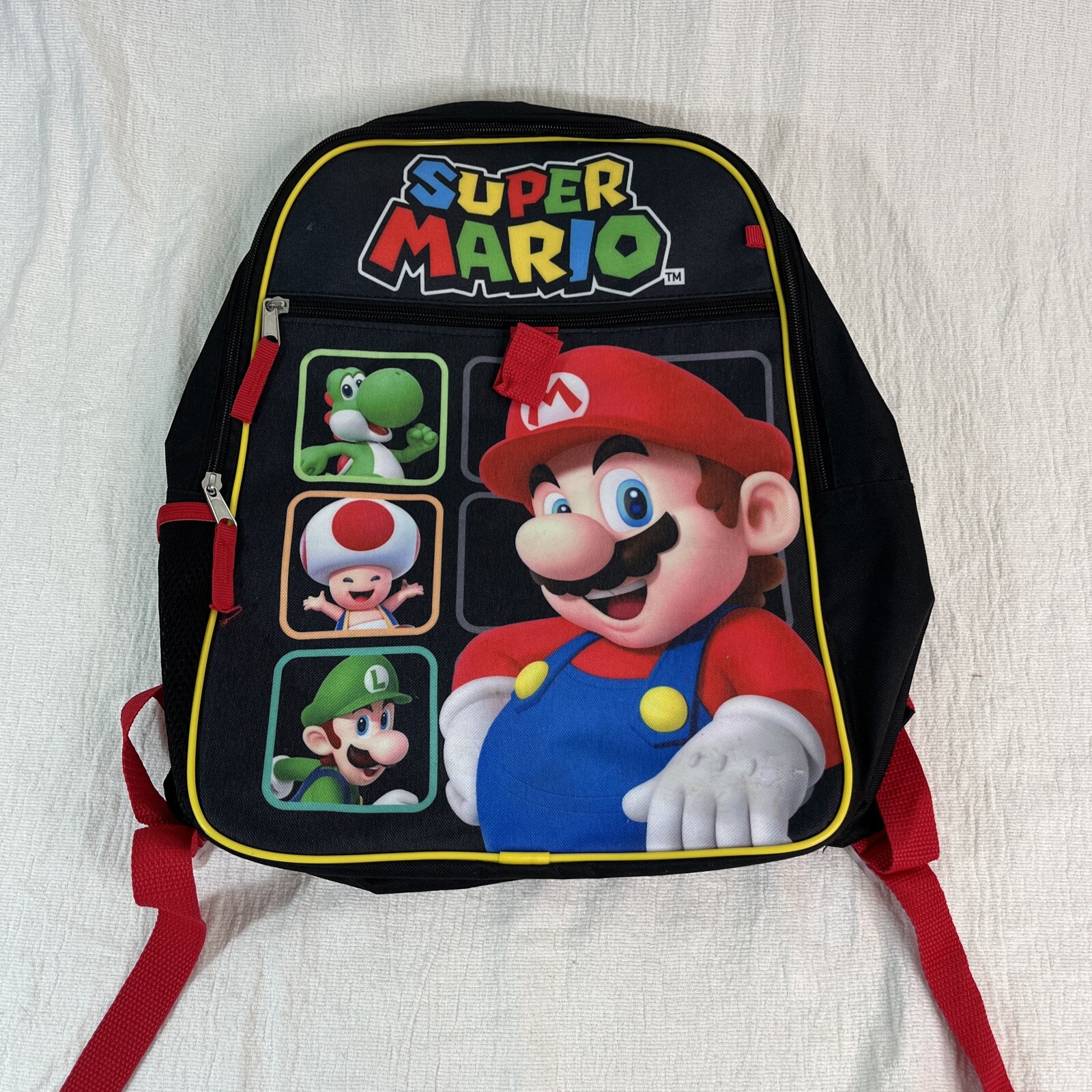 Nintendo Super Mario Bros Boys Large Backpack 16″ School Luigi Toad Yoshi Bowser