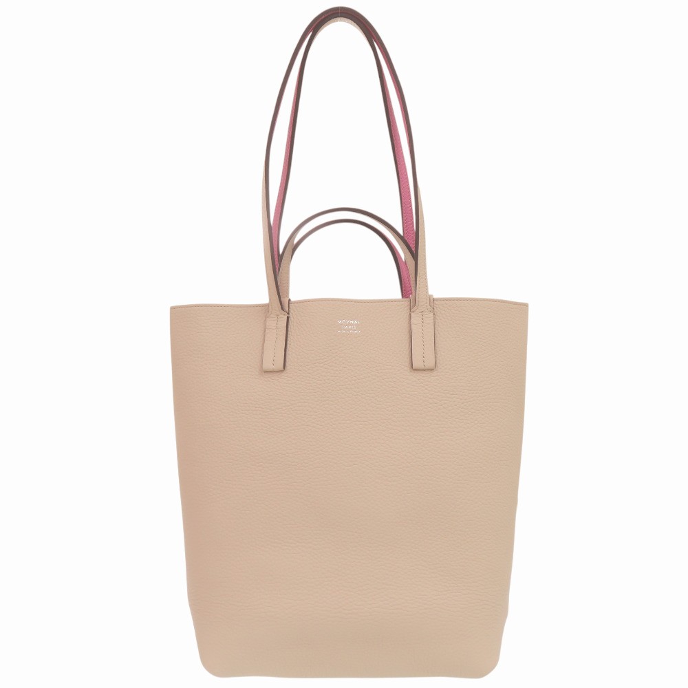 AUTHENTIC MOYNAT 241-003-495-8785 2WAY Quattro Reversible Tote Bag pink Leather