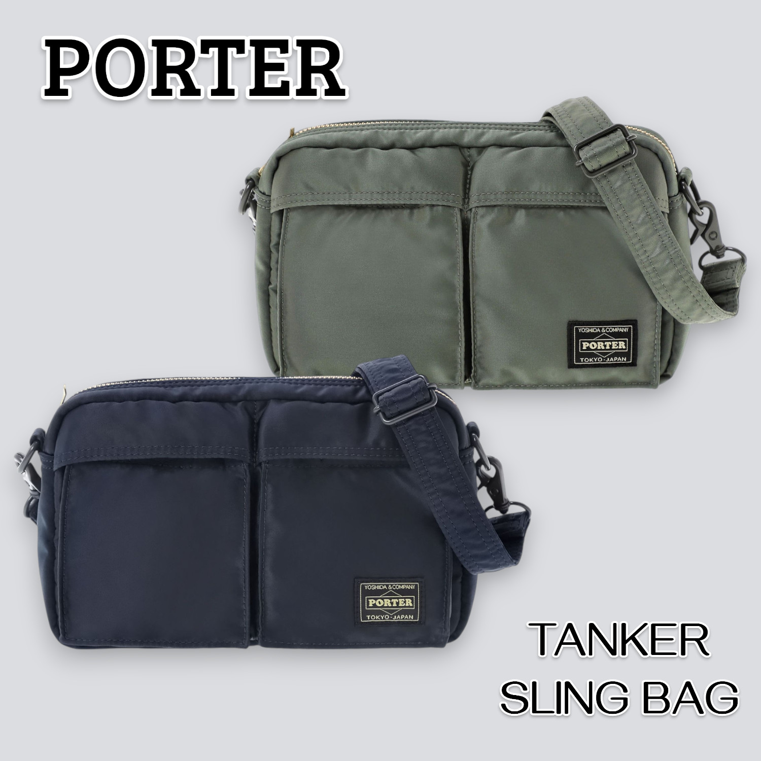 YOSHIDA PORTER TANKER SLING BAG 622-08634 Shoulder Bag Unisex Made in Japan NEW