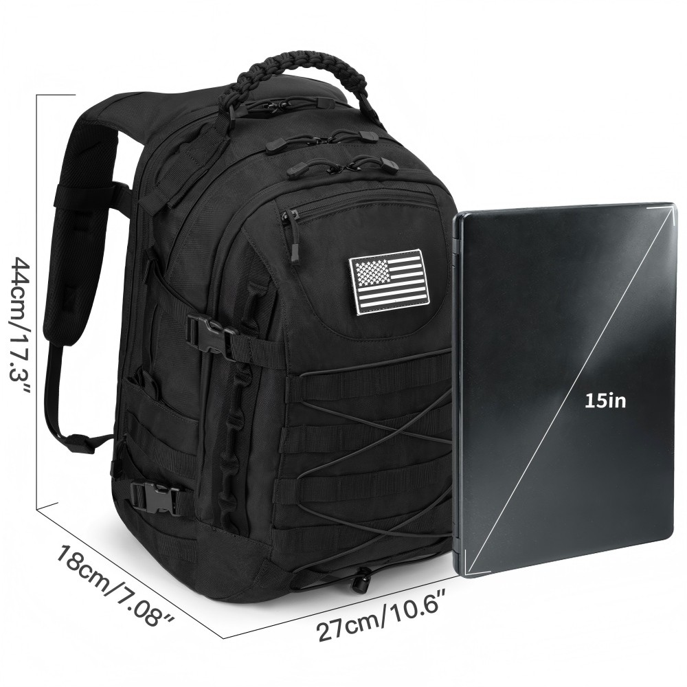 Waterproof Tactical Backpack 25L 15” Laptop EDC Business Travel Commuter Bag