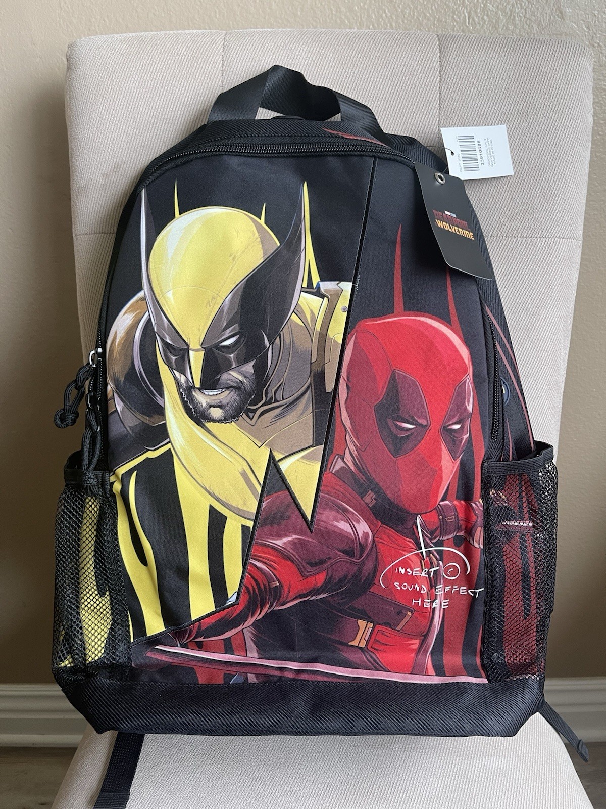 Marvel Deadpool & Wolverine Split Character Tech Backpack BioWorld NEW