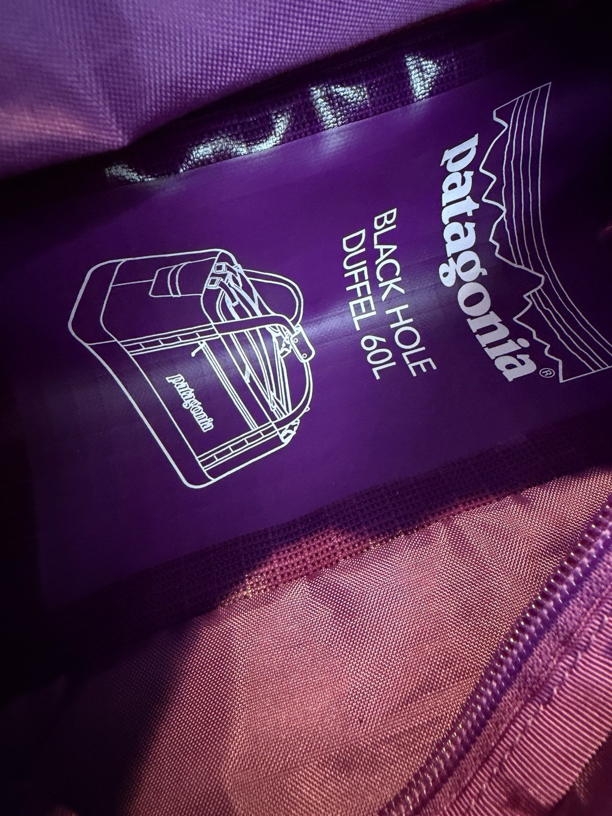 PATAGONIA BLACK HOLE 60L DUFFEL BAG PURPLE