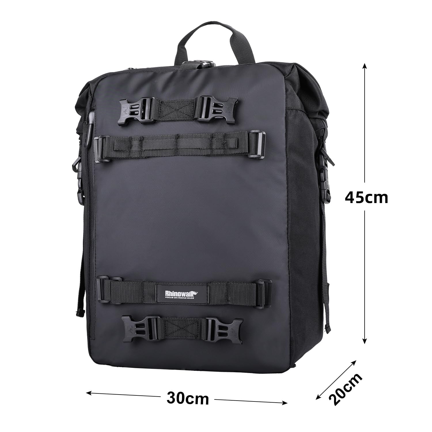 Waterproof Motorcycle Tail Bag 30L Modular Expandable – 2-in-1 to 4-in-1 Storage