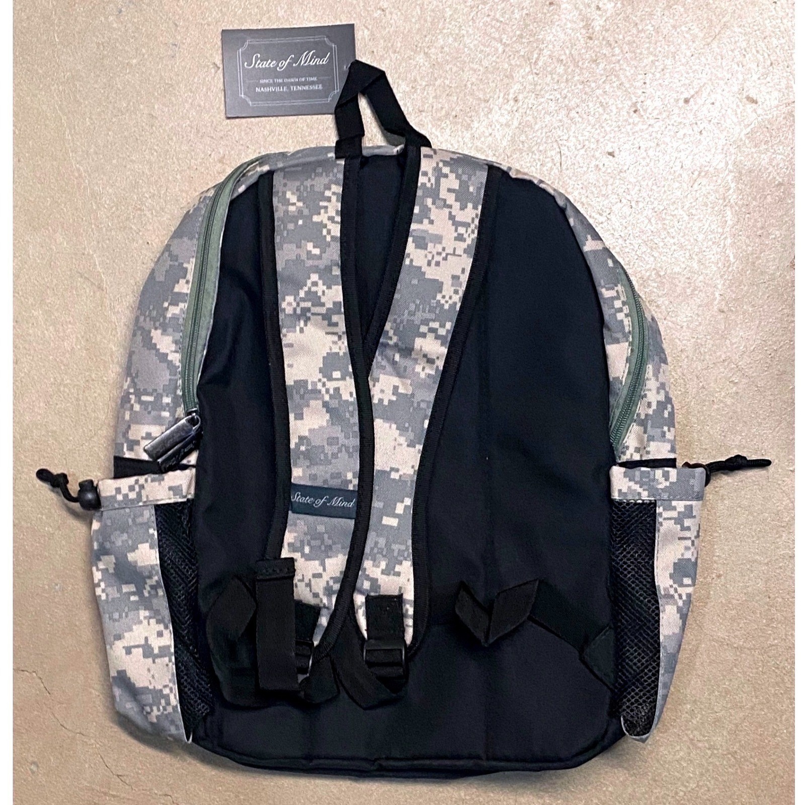 State of Mind Digital Camo New Backpack Colorado Flag Patch Blue Mesh Pockets