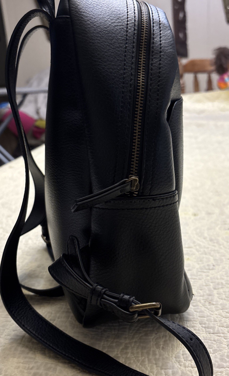 VTG FRYE & Co. Backpack Black Leather Quality Medium (MINOR SCRATCHES)
