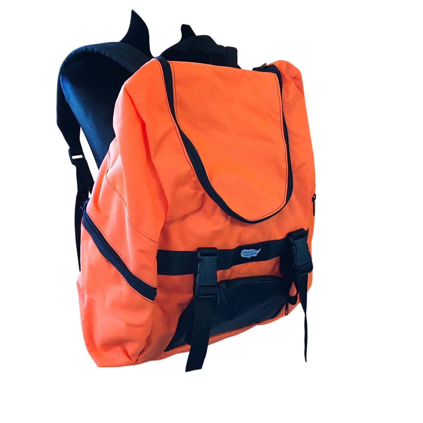 Straps Unlimited Backpack Day Pack Adventure Bag Orange Rescue Gear Hiking USA