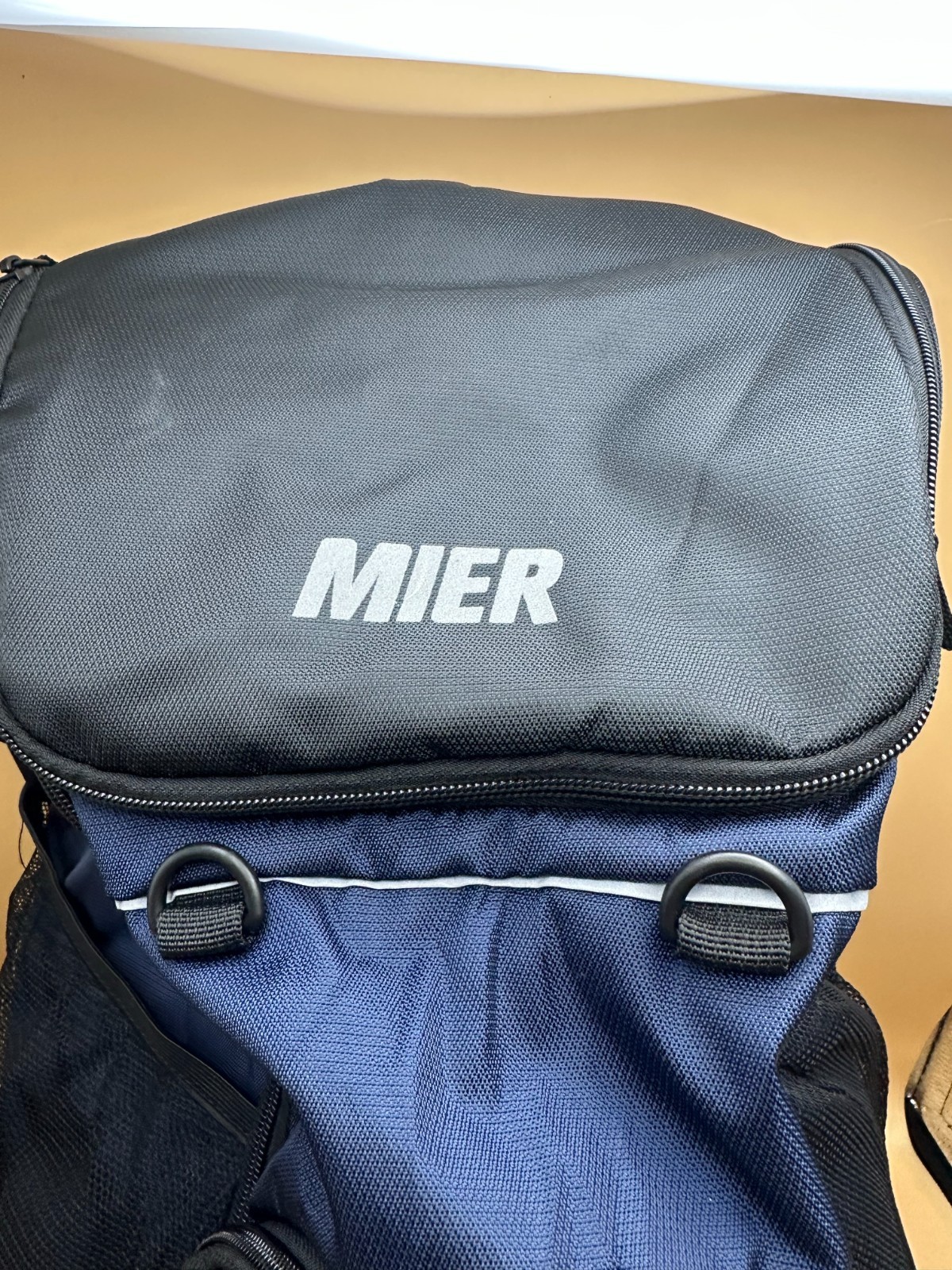 NWT MIER 40L Gym Backpack Basketball Soccer Ball Shoe Compartment Blue Black