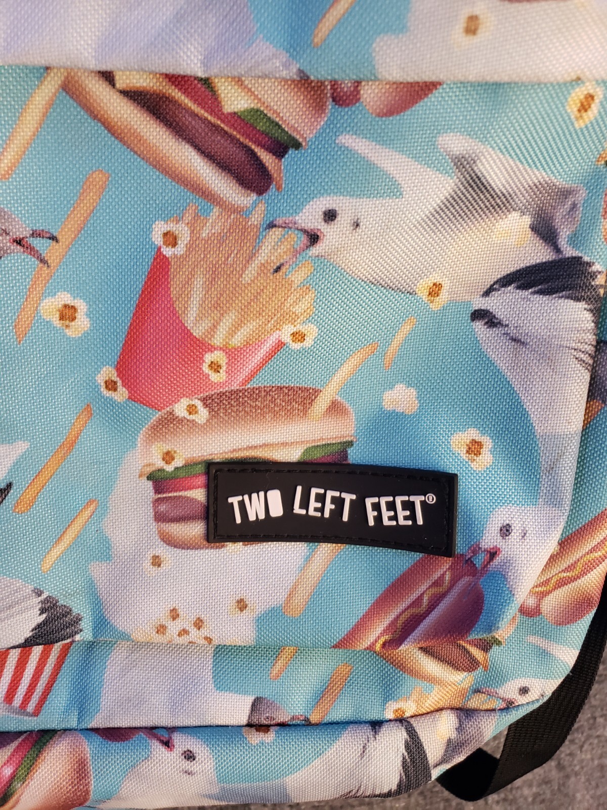 TWO LEFT FEET BACKPACK – BIRD FEED (BIG 17X12X6 INCHES