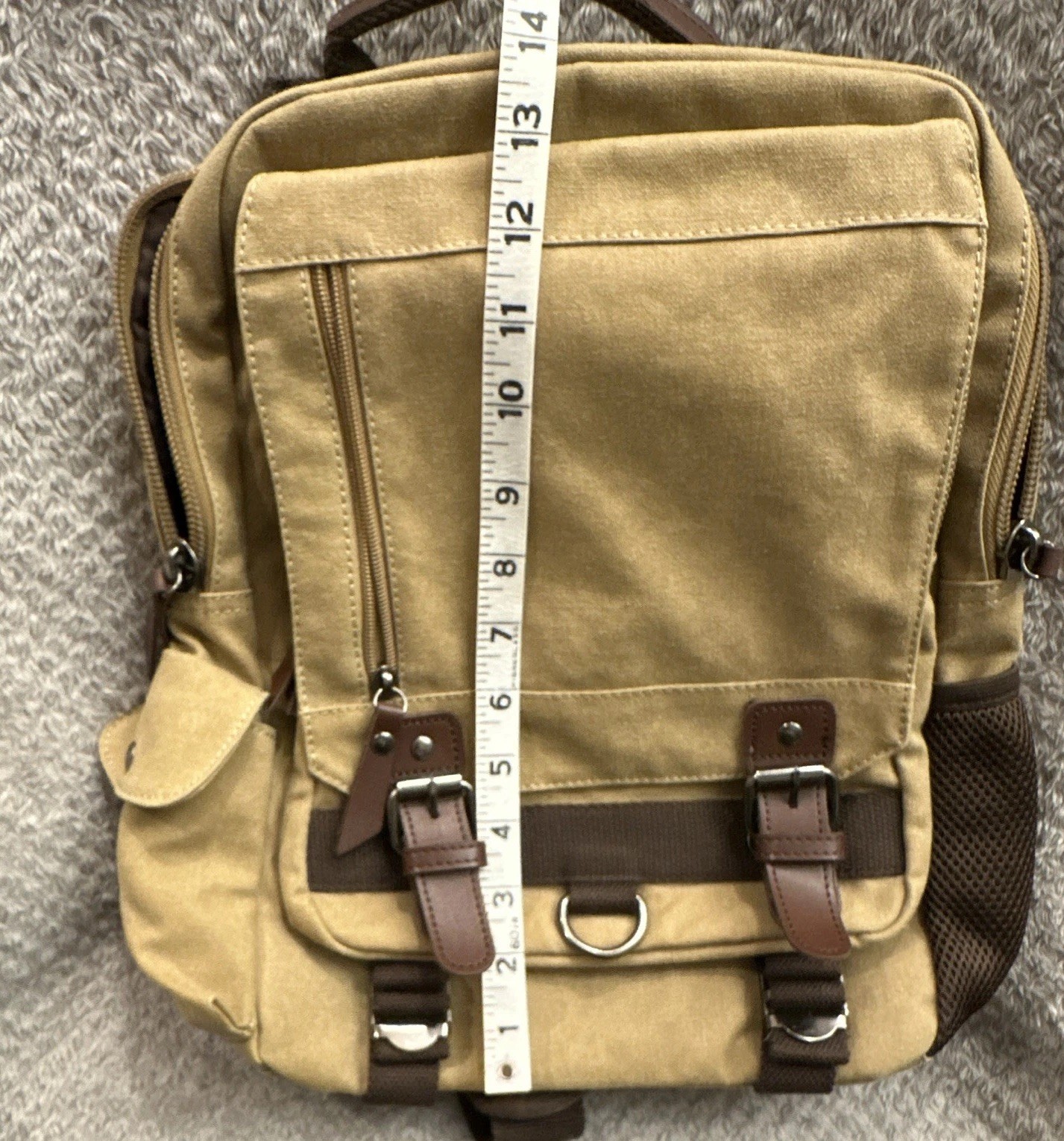 Beige Brown Crossbody Sling Bag Adjustable Strap – EXCELLENT CONDITION