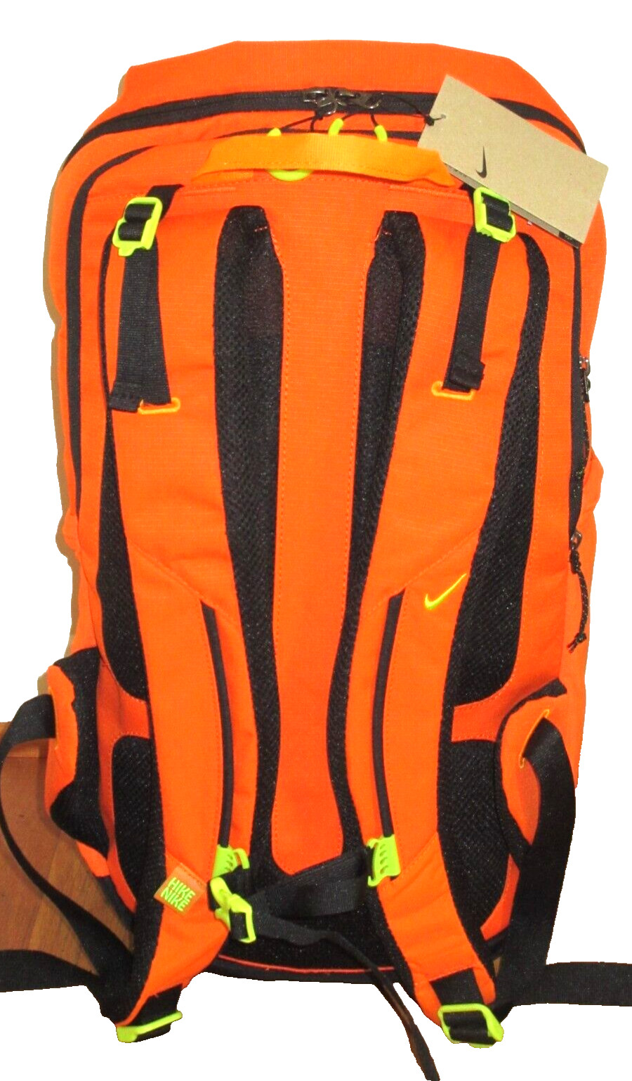Nike Hike Backpack Travel Bag Safety Orange Black Atomic Green 27L DJ9677-819