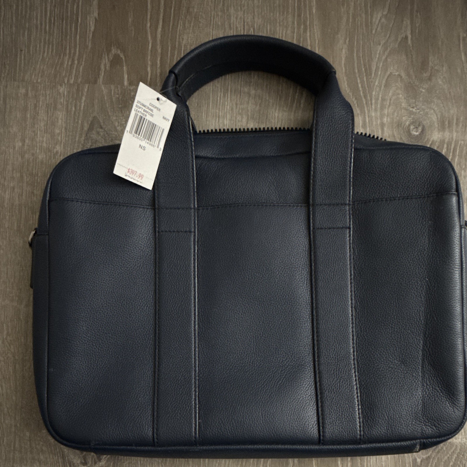 Michael Kors Men’s Navy Zip Briefcase/Document Case Solid Top Handle