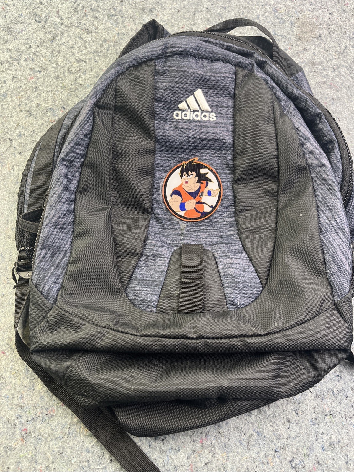 Adidas Eco Backpack Navy Black 100% Recycled Polyester Padded Straps Logo Goku