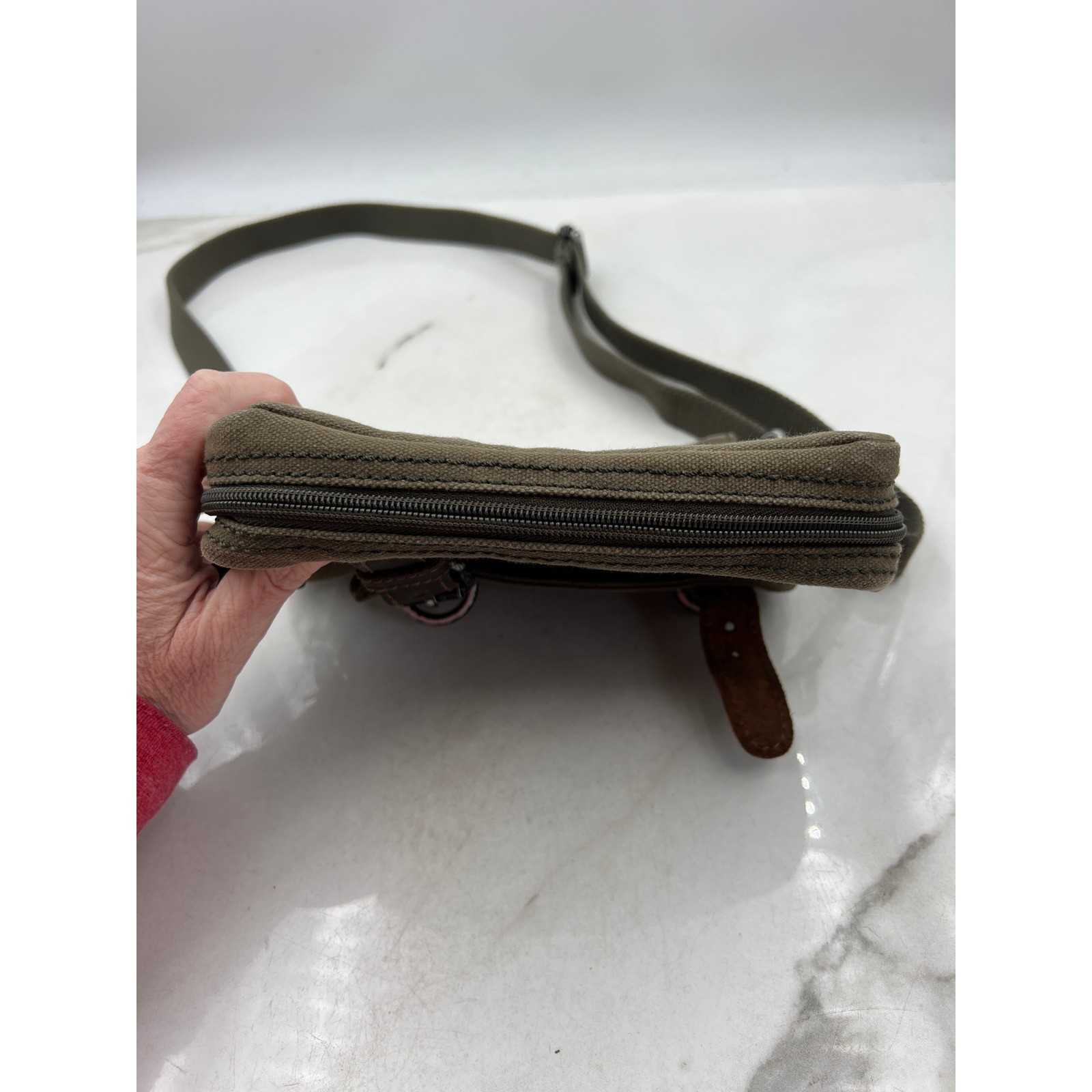 Stumper & Fielding Canvas Messenger Bag Crossbody Brown Leather Great Britain