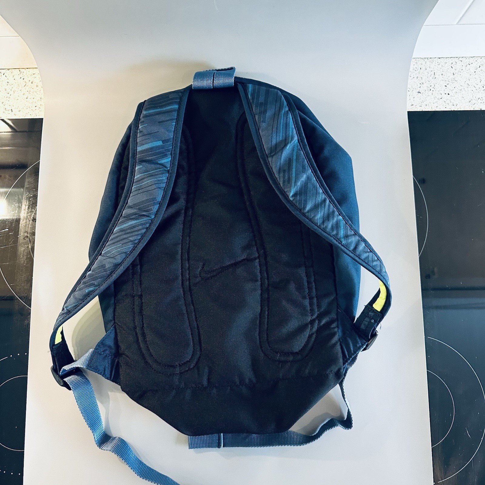 Nike Backpack Youth Neon Yellow Blue For School Backpacking Sports