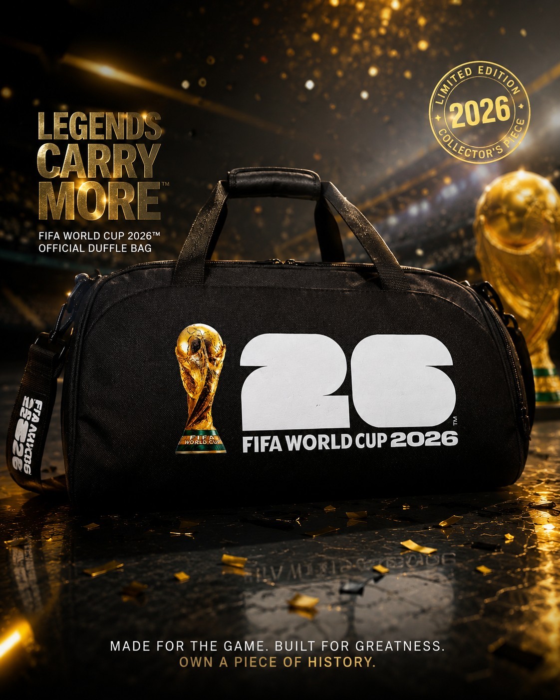 FIFA World Cup 2026 Officially Licensed Gym Bag for Women & Men, Large Duffle…