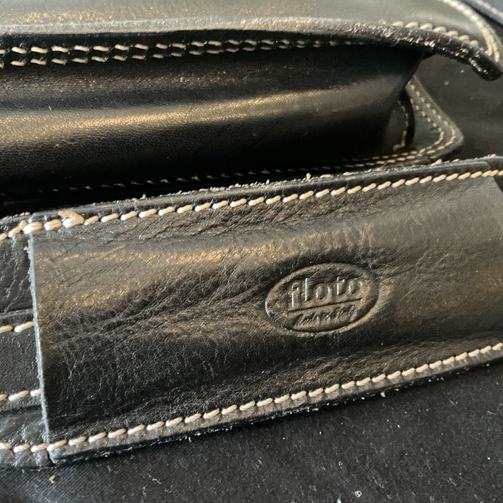 Floto Milano Italian Leather Briefcase with Key and Strap Bulk