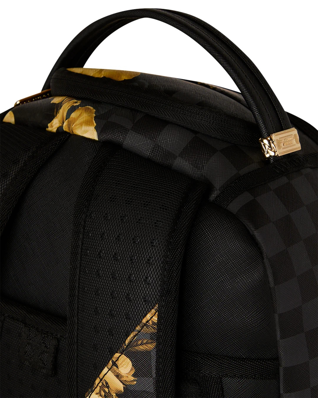 Sprayground Gold Floral Bloom Backpack🔥Black Bookbag Large School Travel Bag