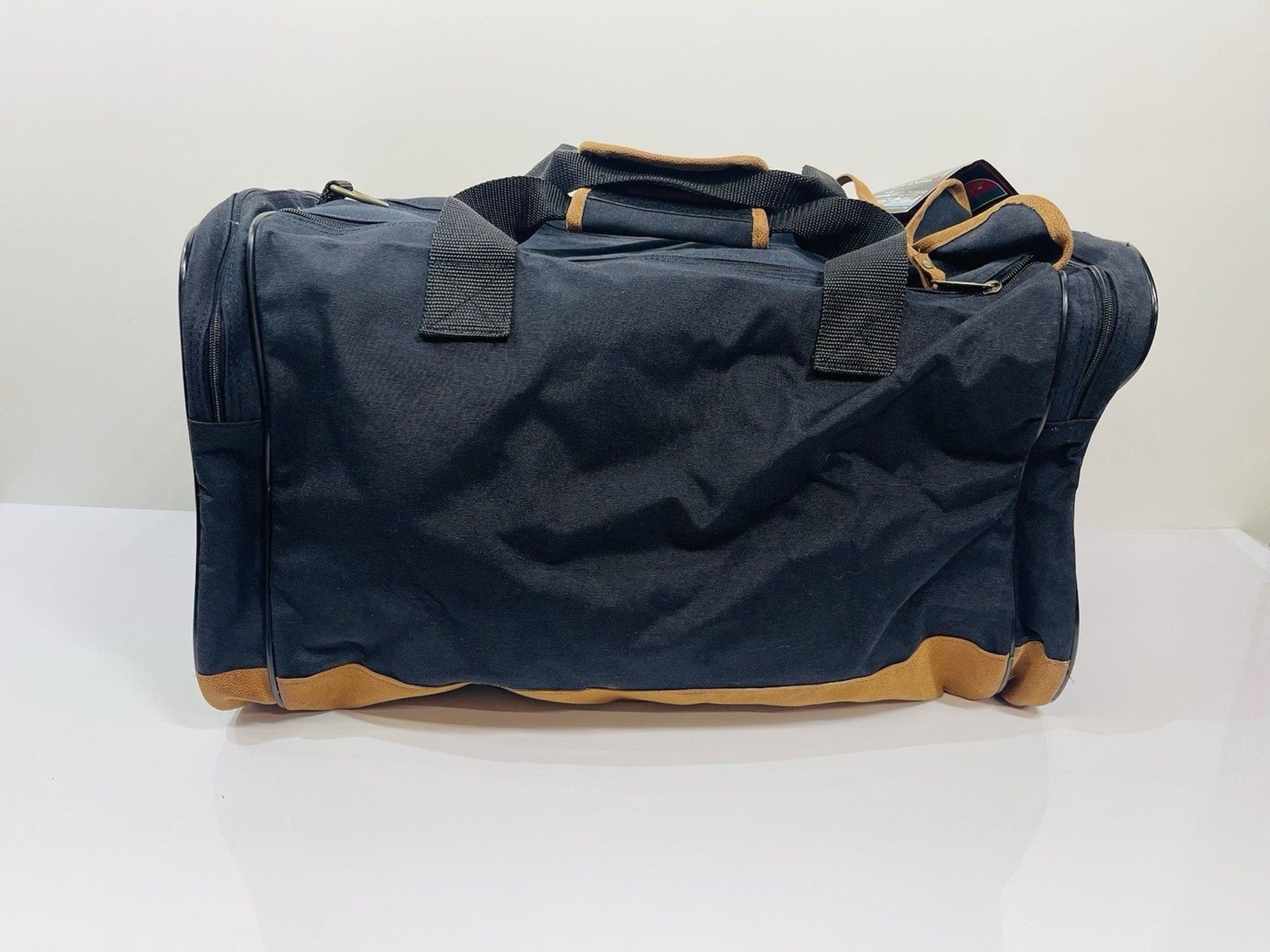 Jeep Canvas Suede Large Duffle & Garment Bag 22” x 12” 3 Side Pockets NWT 1996