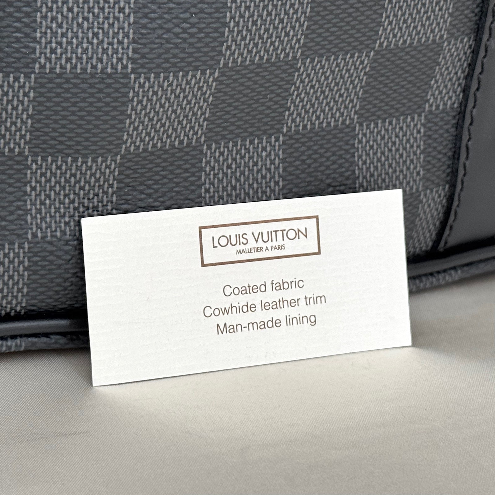 LOUIS VUITTON Christopher MM N41379 Damier Graphite Backpack Black Leather Men’s