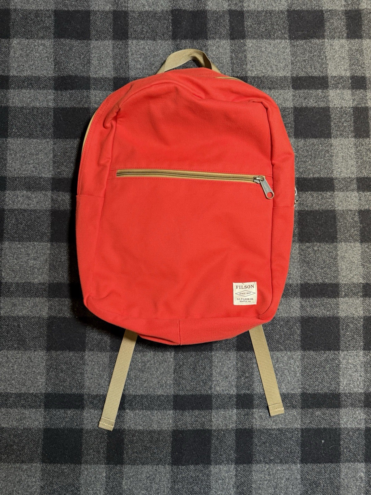 Filson Backpack – Mackinaw Red – Rugged Twill – Made In USA
