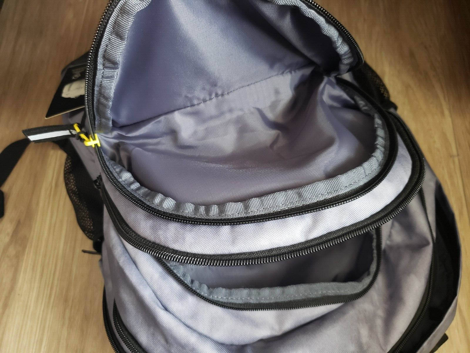 Adidas Prime 6 Backpack ipe Clean Multi Pocket Zip Jersey Gray & Black NWT