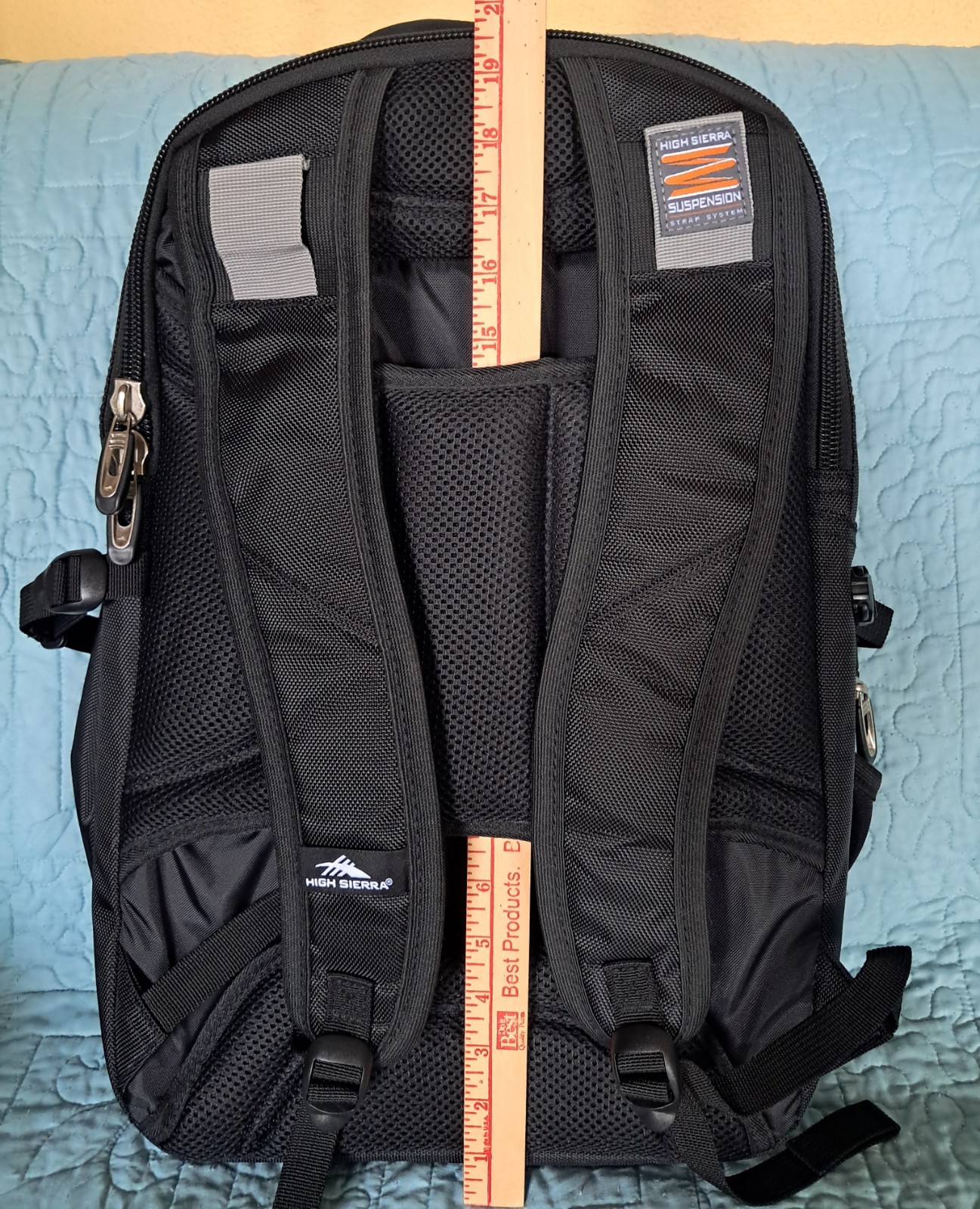High Sierra Elite Fly-By 17″ Black Computer Backpack New