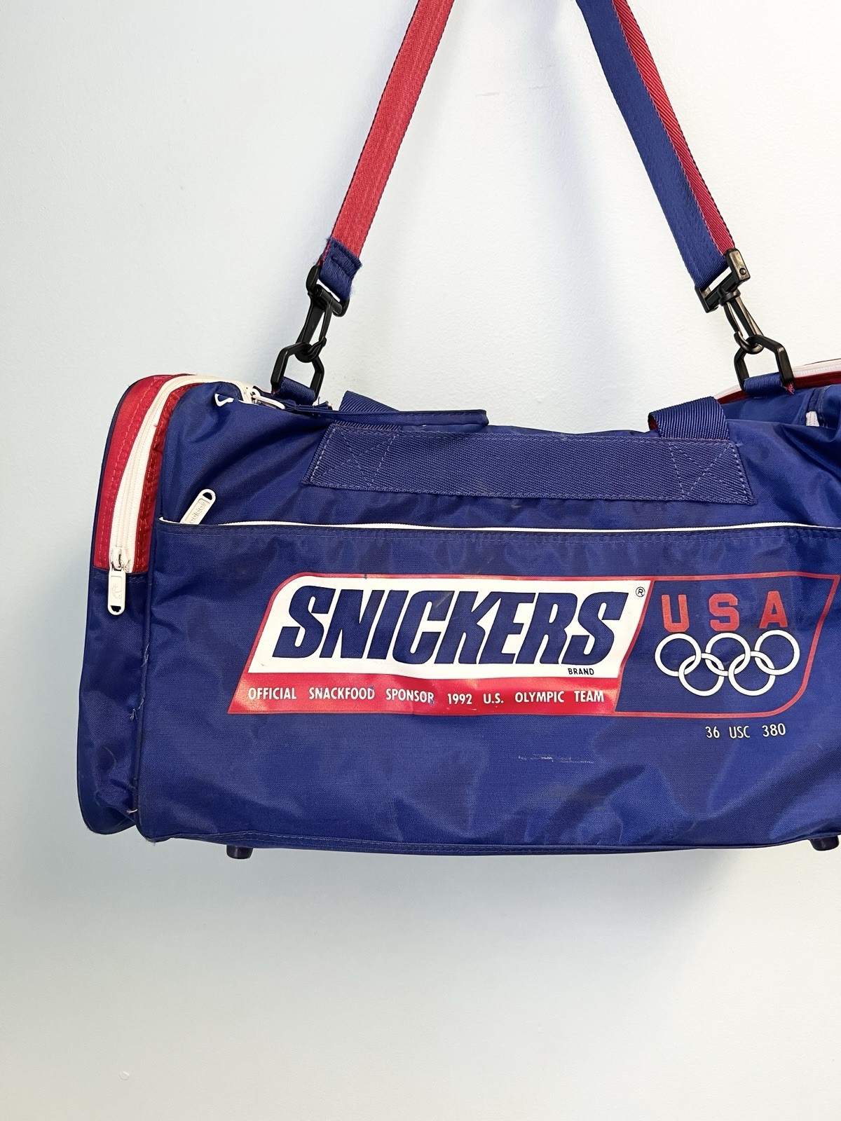 Vintage 1992 Adidas Snickers USA Olympic Team Duffle Bag Barcelona Olympics Gym