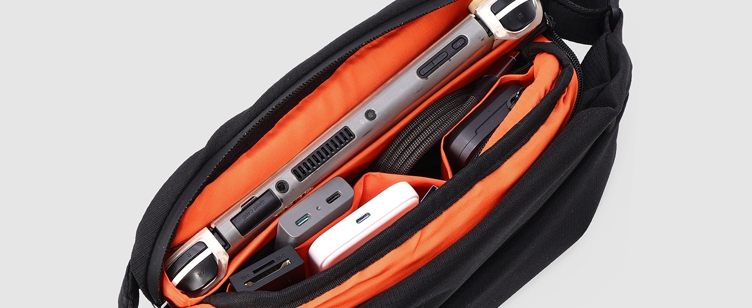 Oumurs 4L Men Sling Backpack RFID Blocking 600D Polyester Water Resistant US