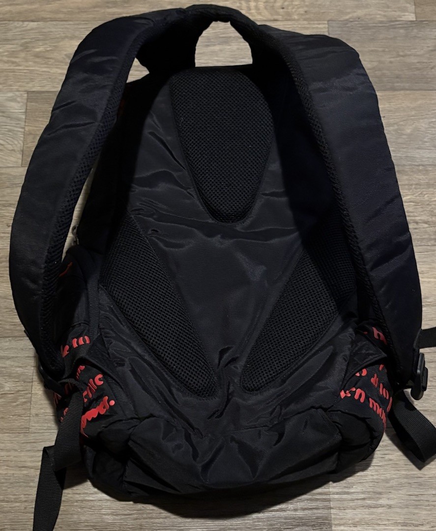 Ferrari Official Black/Red Backpack Graphic Print Zip & Buckle, Pockets