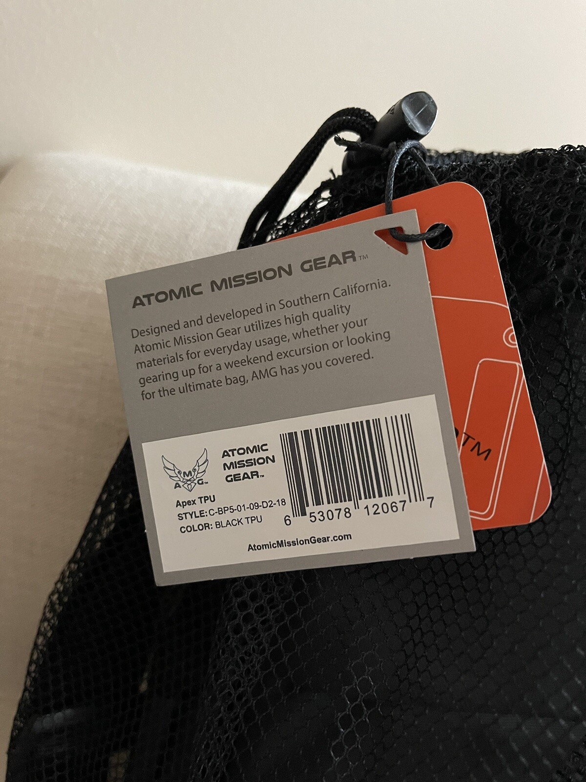 New Atomic Mission Gear Apex Backpack Black AMG Bag