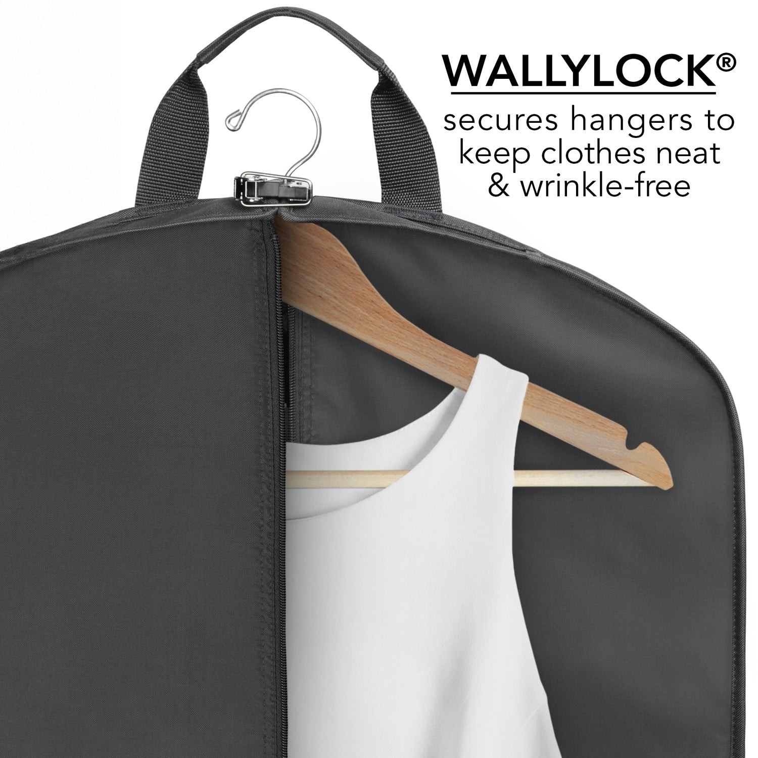 WallyBags 60″ Deluxe Travel Garment Bag ( Black , 60-Inch ) Black 60 Inch U7