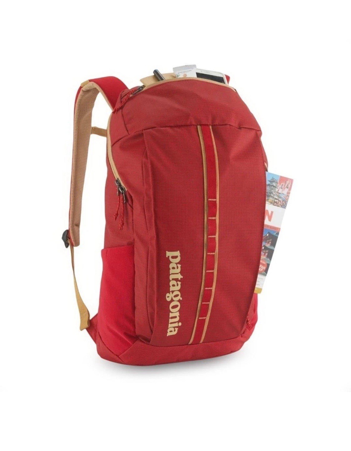 Patagonia Black Hole Touring Red Backpack 25L Tan Accents Unisex