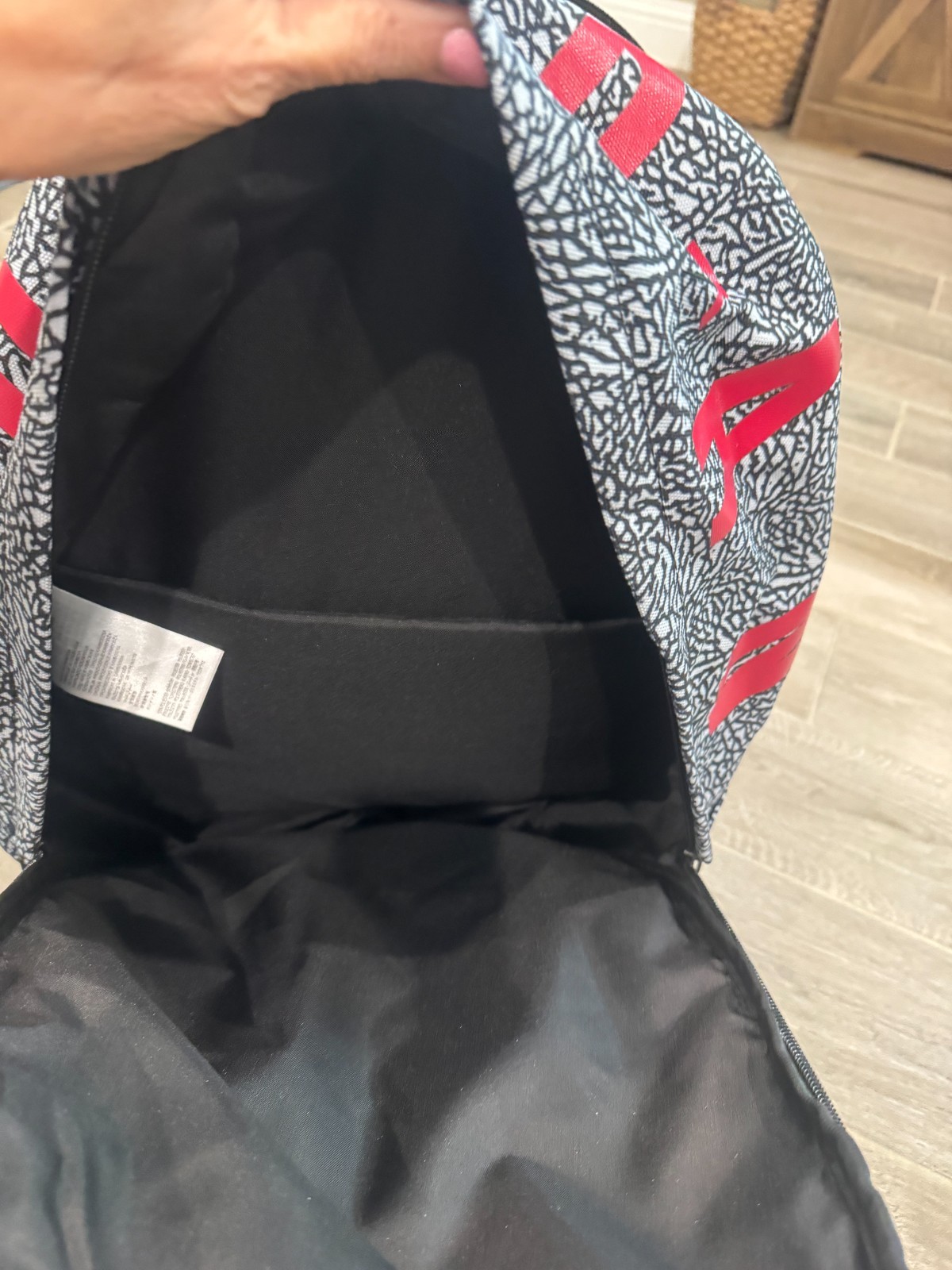 Jordan Brand Backpack Black Grey Elephant Print Red Jumpman Backpack