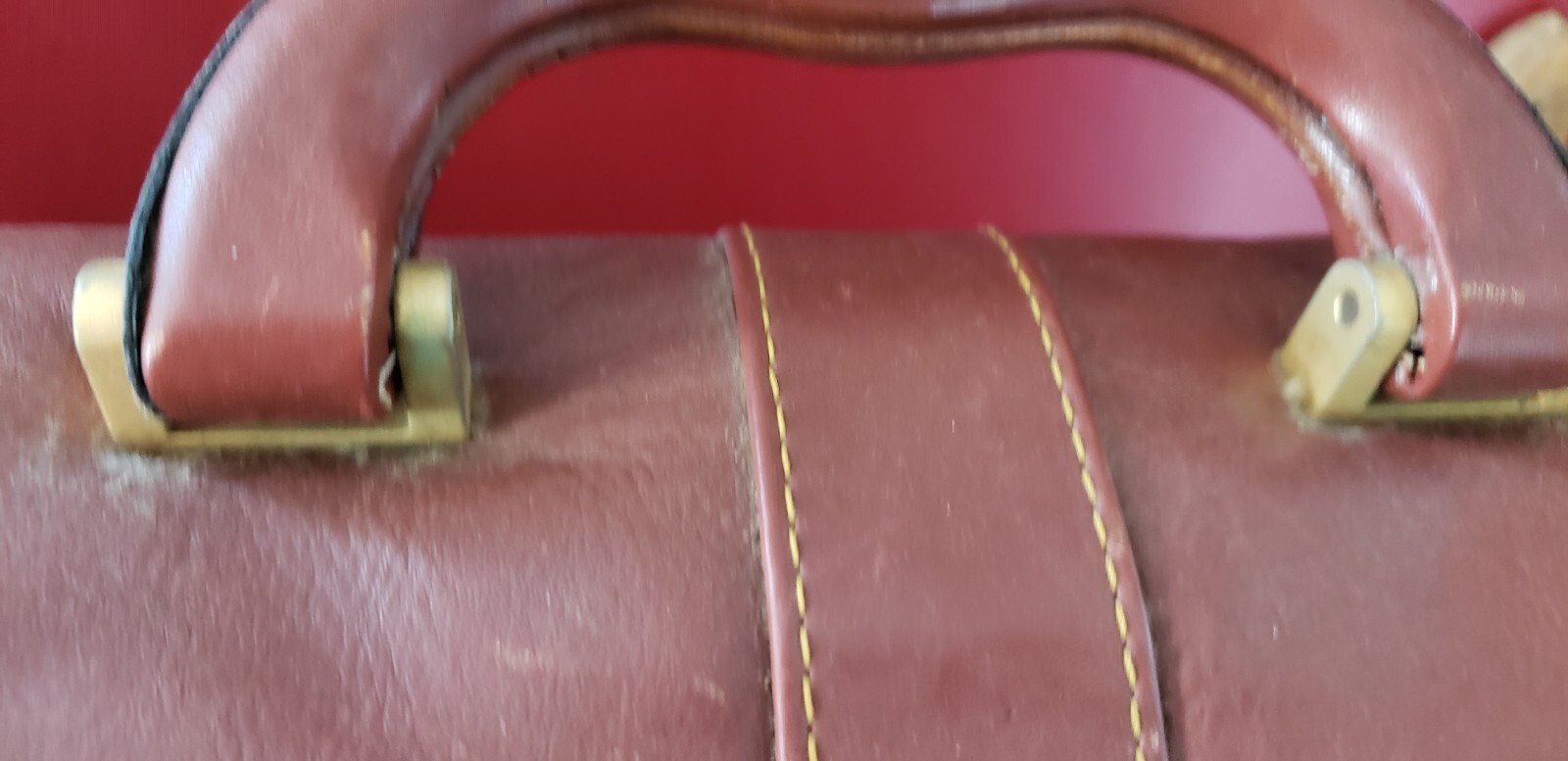 VINTAGE 1990s GENUINE REAL BROWN LEATHER DESA PROFESSIONAL BUSINESS BRIEFCASE