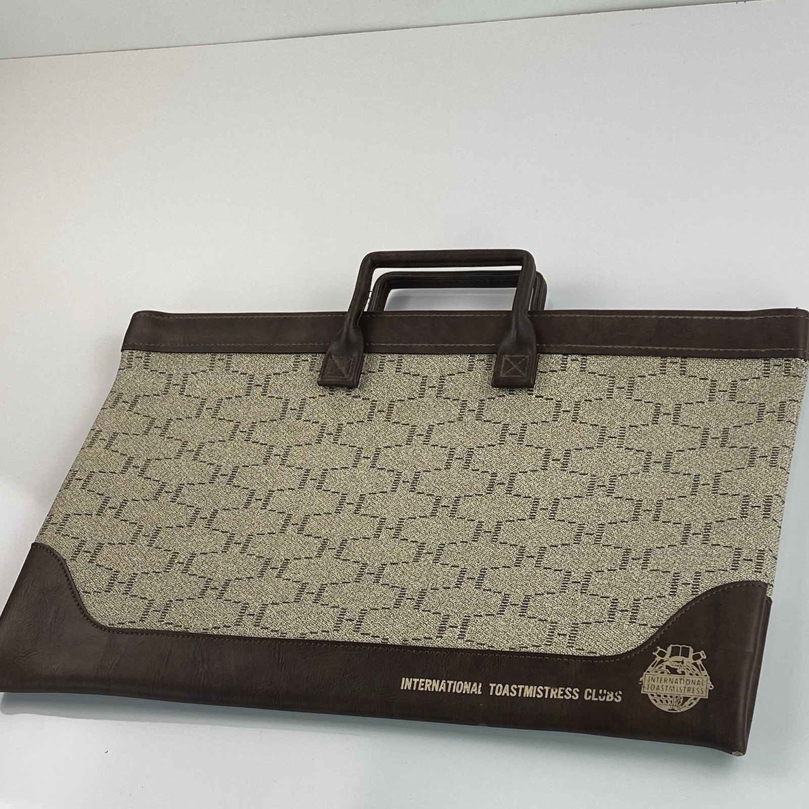 MCM Toastmasters Hazel Document Briefcase Portfolio Leather Bag Brown Vtg USA