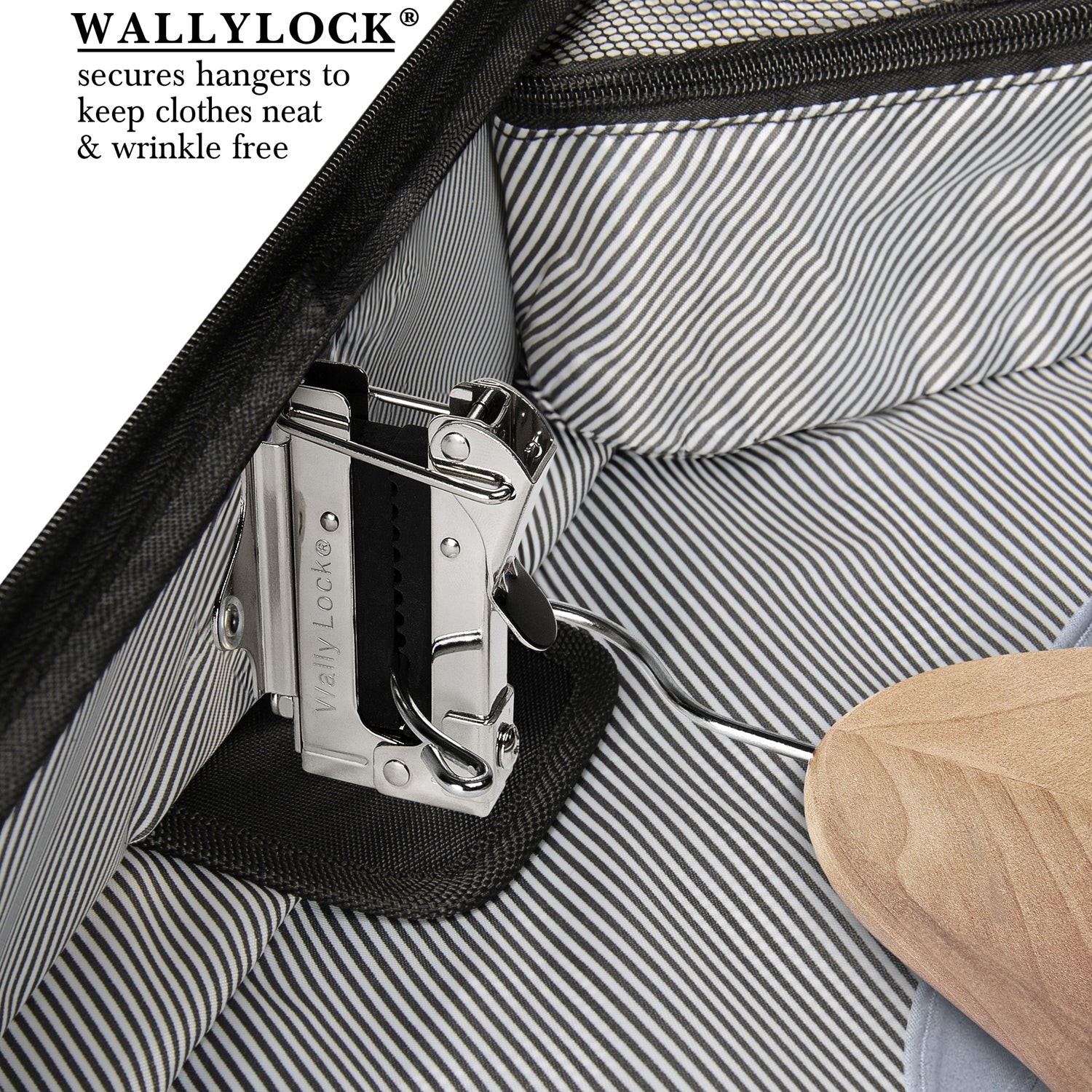 WallyBags Solutions Premium Garment Bag with shoulder strap Black 45 Inch U1