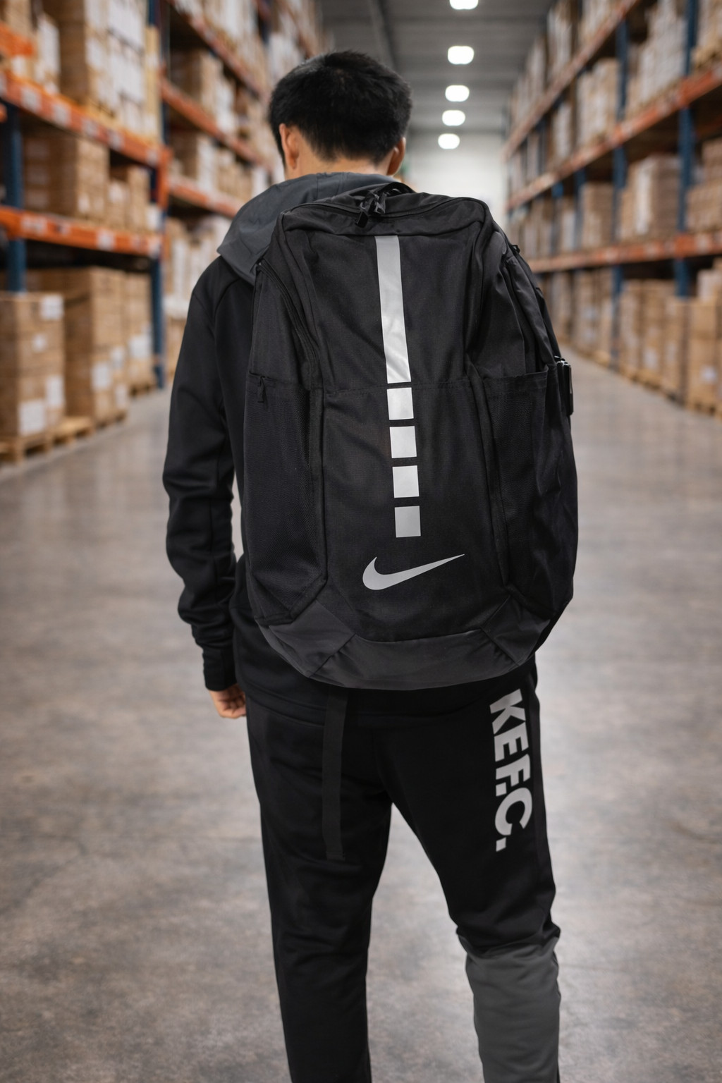 New Nike Elite Hoops Pro Stripes Backpack Black Basketball Gym Bag One Size NWT