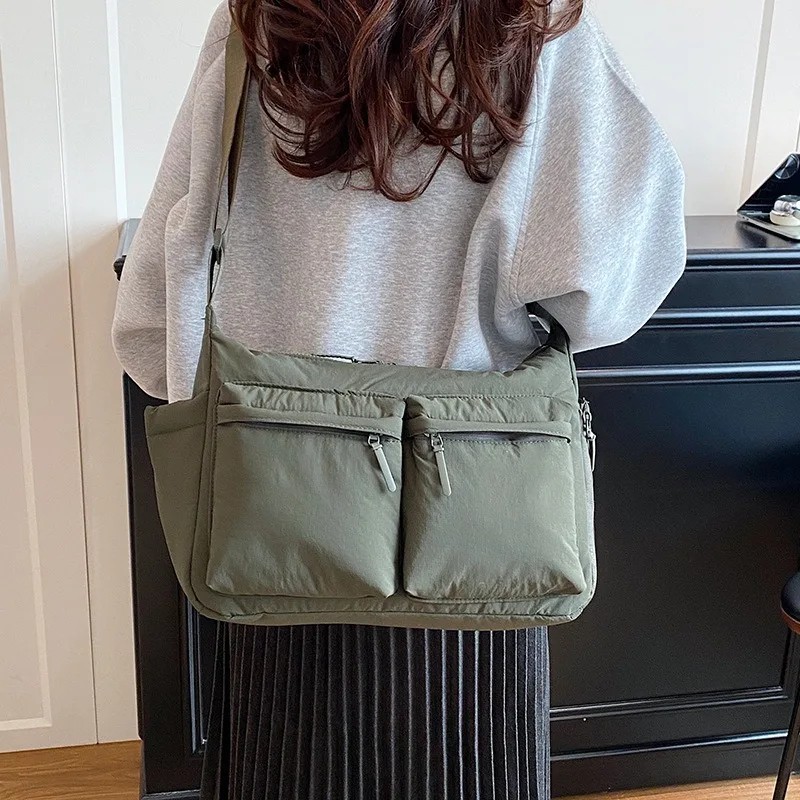 Casual Multi-pocket Messenger Bag Men Women Shoulder Bag Travel Sport Bag US