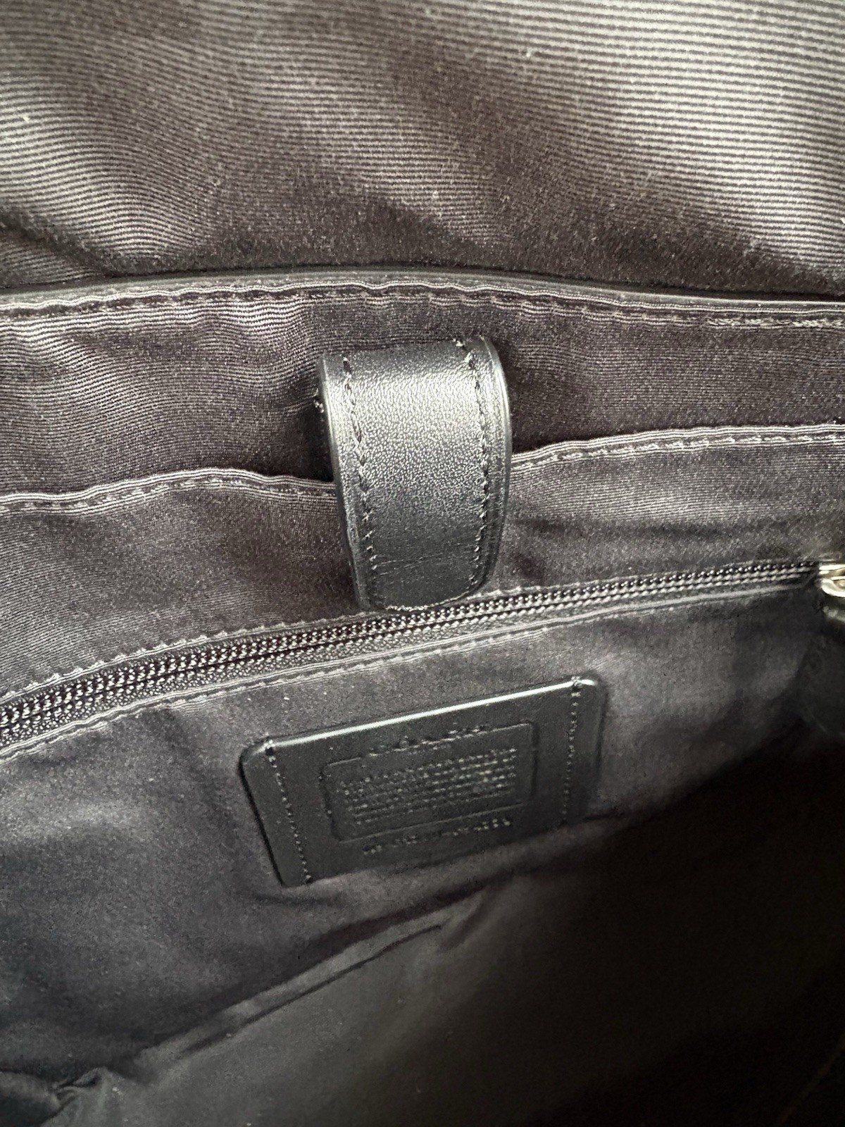 Coach F54771 Charles Small Messenger Bag Charcoal/Black EUC