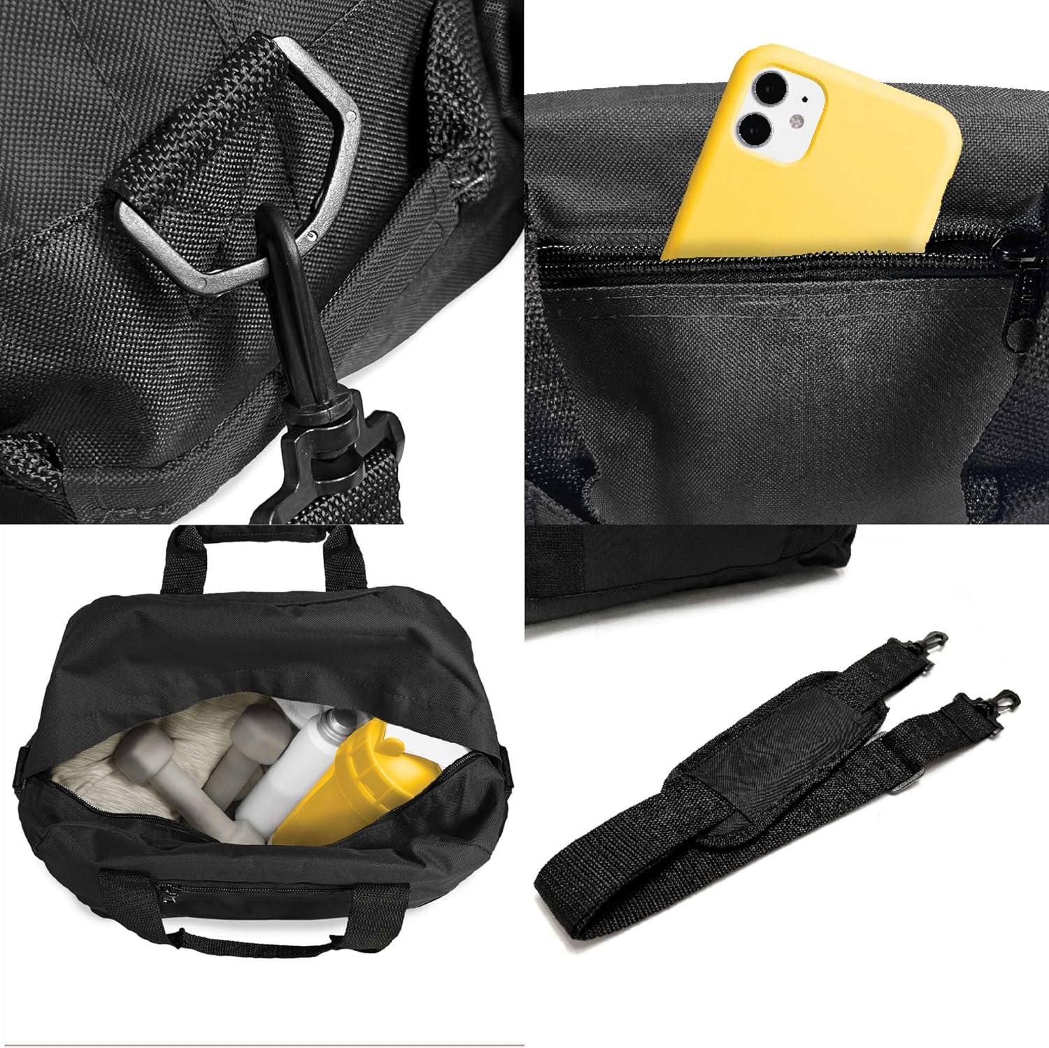 DALIX 14″ Small Duffle Bag Two Toned Gym Travel Bag
