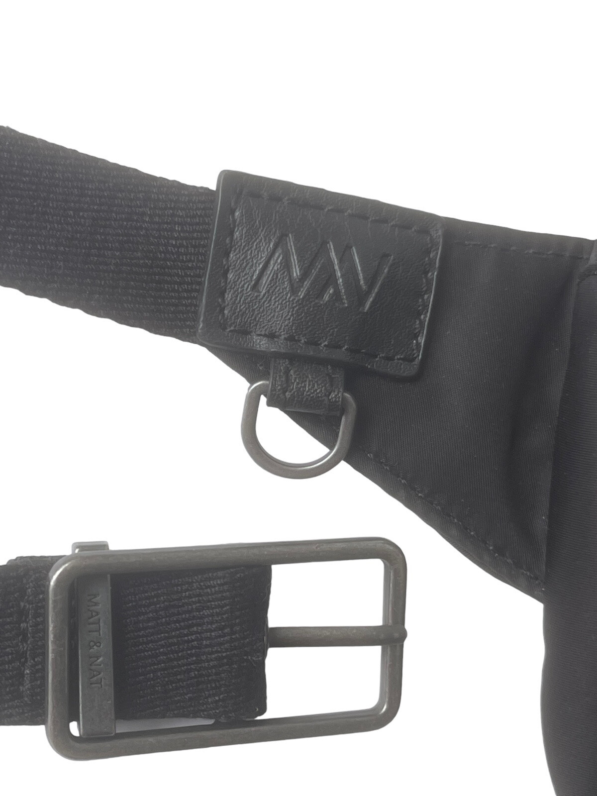 Matt and Nat Adjustable Hip Pouch Black Belt Bag Soft Velvety Fabric Fanny Pack