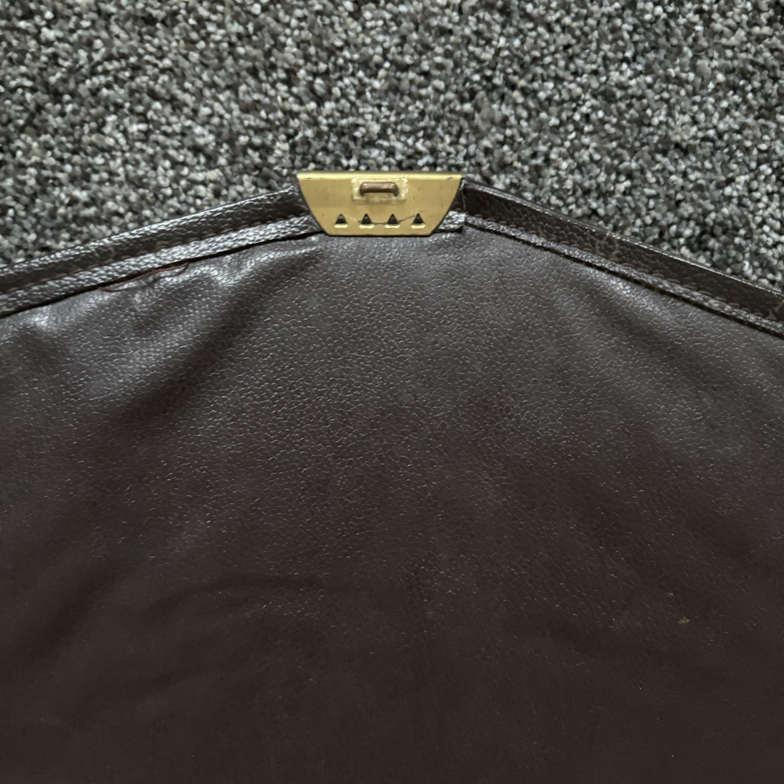 Vintage Classic Brown Leather Slim Briefcase European Designer Work Professional