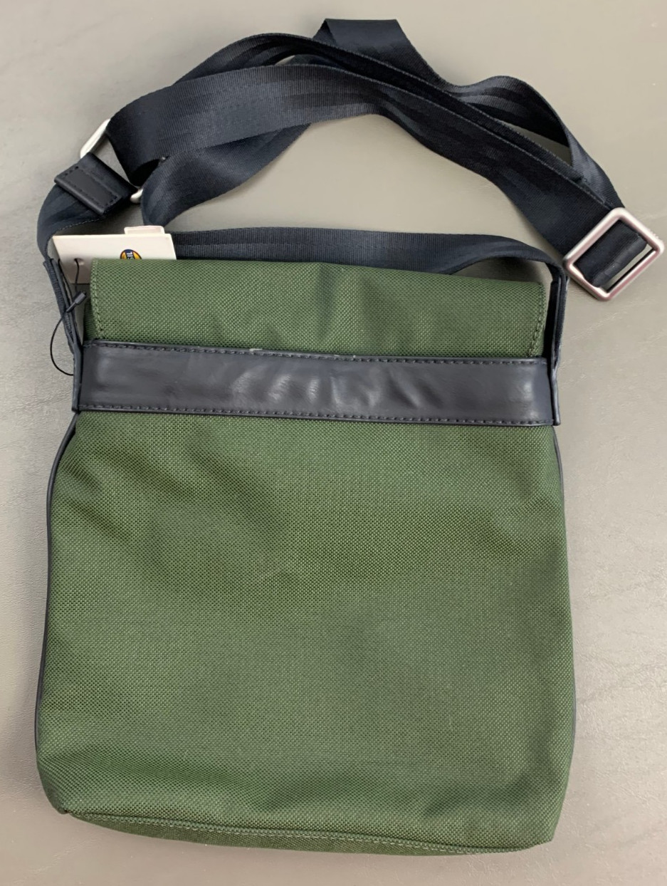 Fossil Men’s Mercer Nylon Slim Messenger Crossbody Bag, Olive Green, One Size