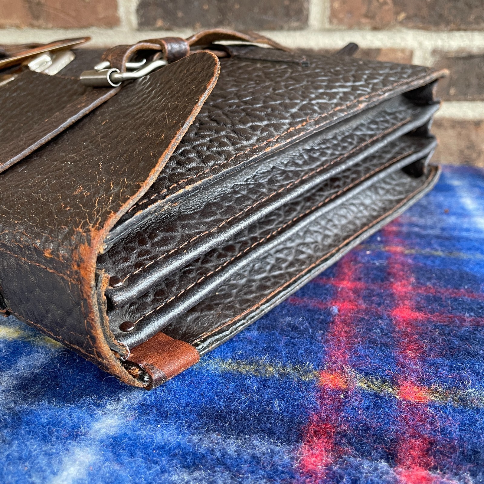 RARE VINTAGE ANTIQUE 1920s LEATHER MACBOOK PRO BRIEFCASE BAG CASE R$1898