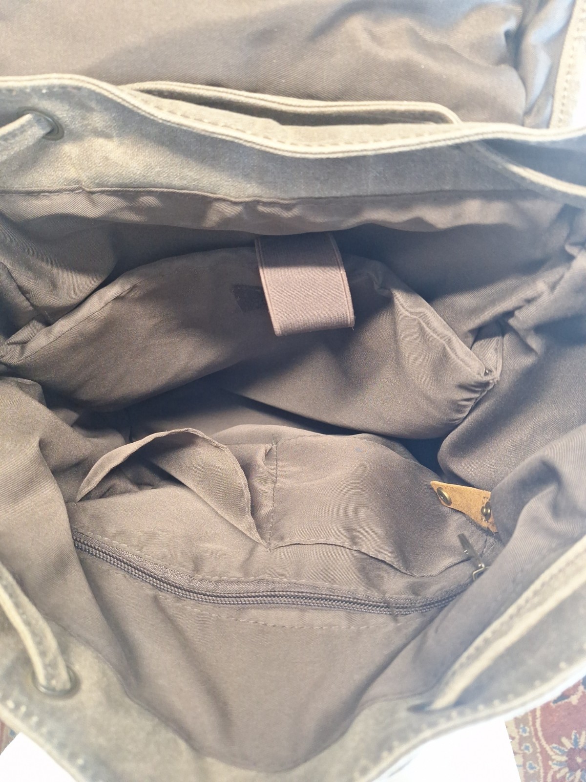 Brass Tacks Waxed Canvas Leather Rucksack Backpack Travel Hiking Camping School