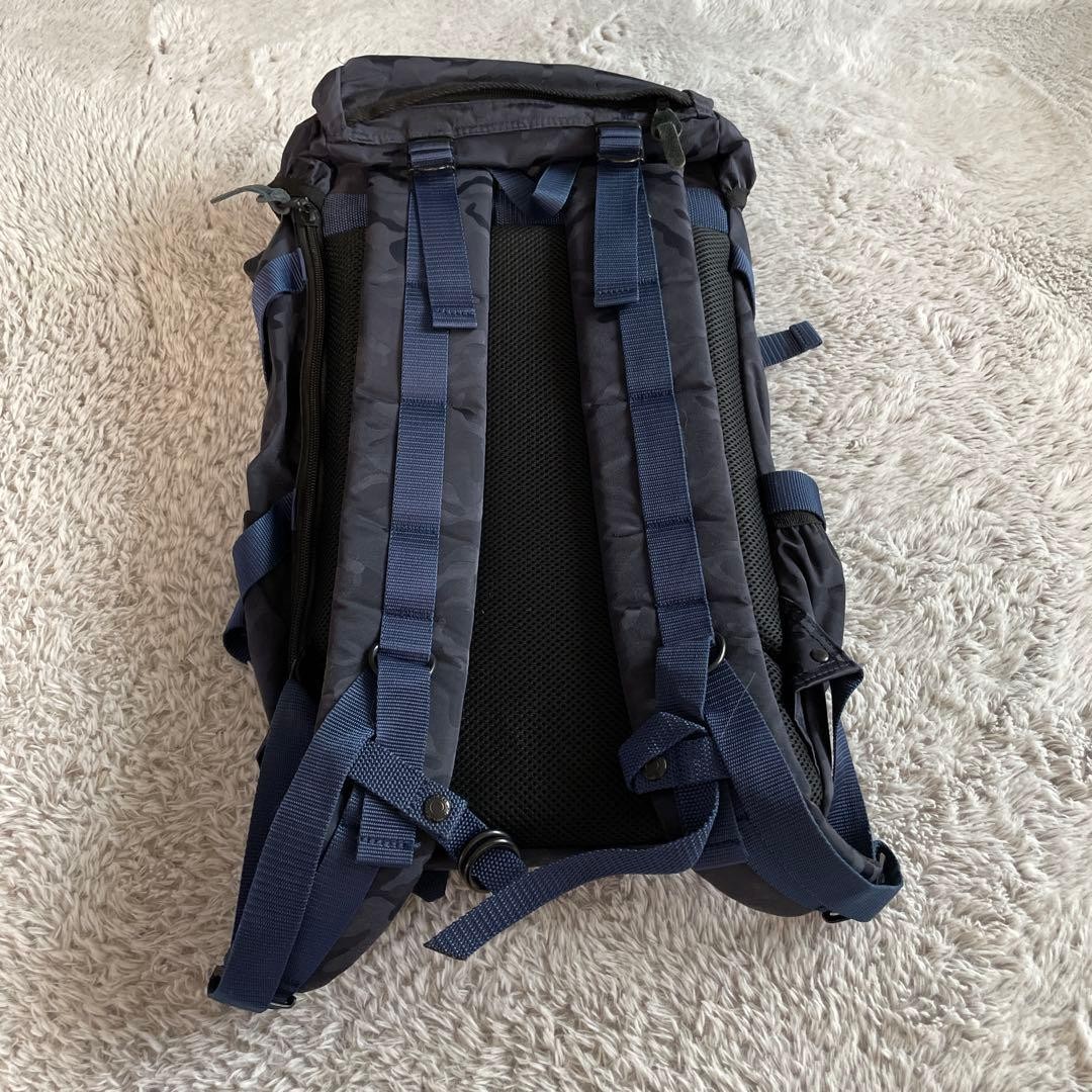 Masterpiece Backpack Fade Navy Camouflage Used, Outdoor-Ready, 28x58x18cm