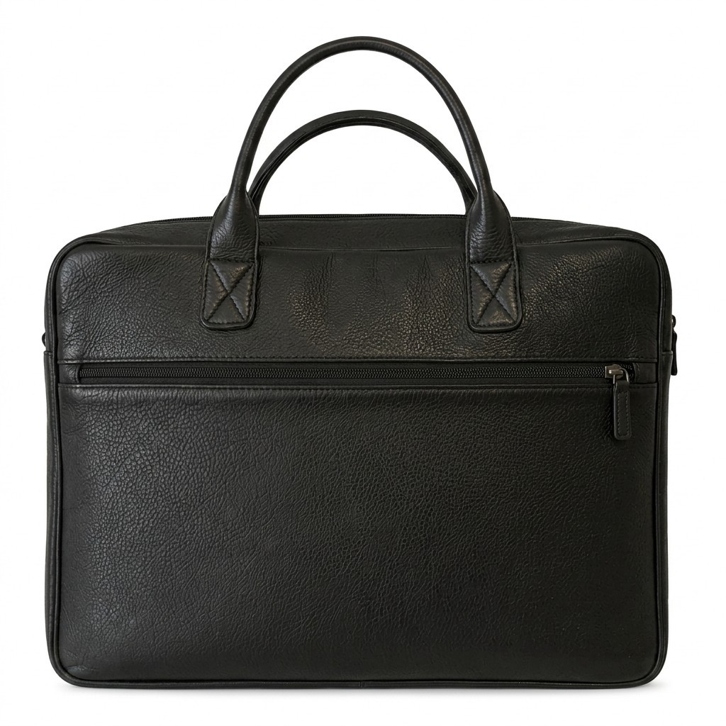 Black Leather Laptop Briefcase Men Business Work Tote Office Carry Bag